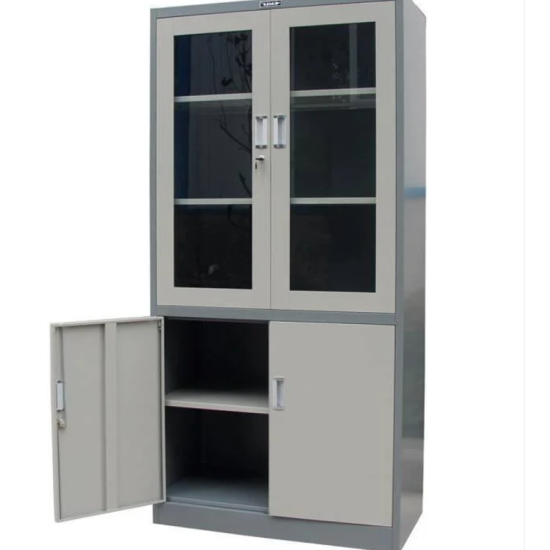  Full Height cubboard cabinet 2 Glass Door+ 2 Metal Door  
