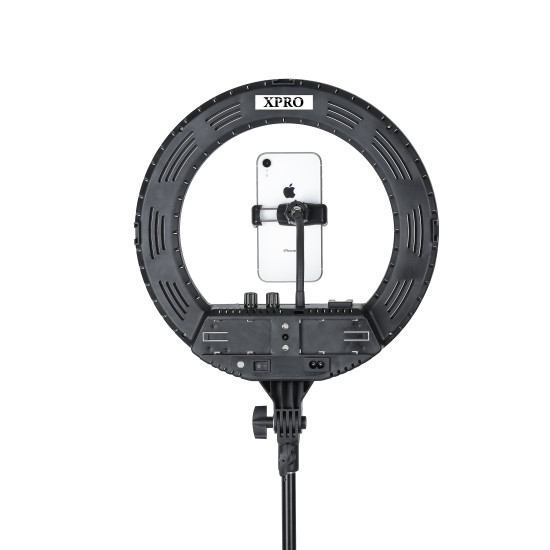 XPRO 13 INCHES RECHARGEABLE  RINGLIGHT MODEL: XP-RL13B WITH BATERY SPACE, PHONE HOLDER & DSLR CAMERA HOLDER (STAND & BATTERIES ARE OPTIONAL)