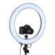 18” RING LIGHT WITH MIRROR, STAND, PHONE HOLDER & DSLR CAMERA HOLDER