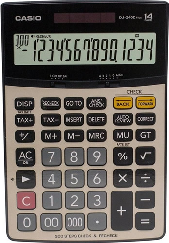 CASIO DJ 240 CALCULATOR 14 DIGITS