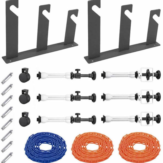 3 Roller Wall Mounting Manual Background Support System