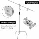 3m Heavy Duty C Stand, Adjustable Aluminum Alloy Photography C-Stand with Holding Boom Arm and Grip Head Kit for Photo Video Studio, Monolight, Reflector, Softbox