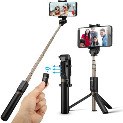 4 In 1 Extendable Tripod For Mobile Phone And Action Camera With Wireless Remote Shutter 360° Phone Holder