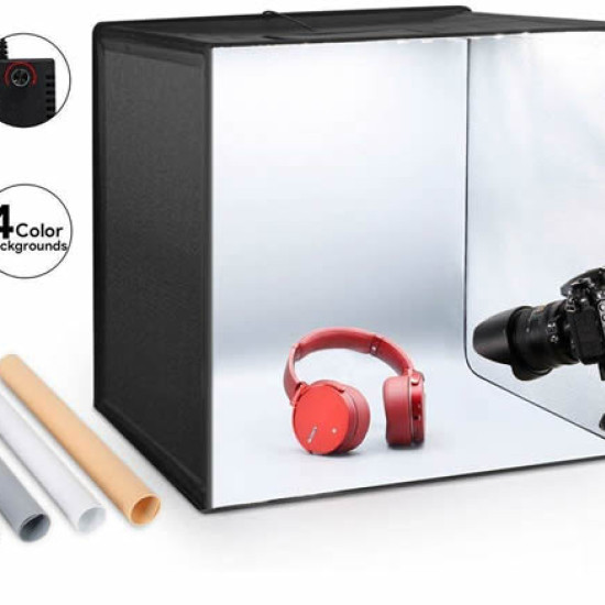 60cm Photo studio Box Box with Led Light 4 Background