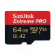 SanDisk 64GB Extreme PRO microSDXC Card + SD Adapter + RescuePro Deluxe, up to 200 MB/s, with A2 App Performance, for Smartphones, Action Cameras or Drones UHS-I Class 10 U3 V30 SanDisk 64GB Extreme PRO microSDXC Card + SD Adapter + RescuePro Deluxe, up to 200 MB/s, with A2 App Performance, for Smartphones, Action Cameras or Drones UHS-I Class 10 U3 V30