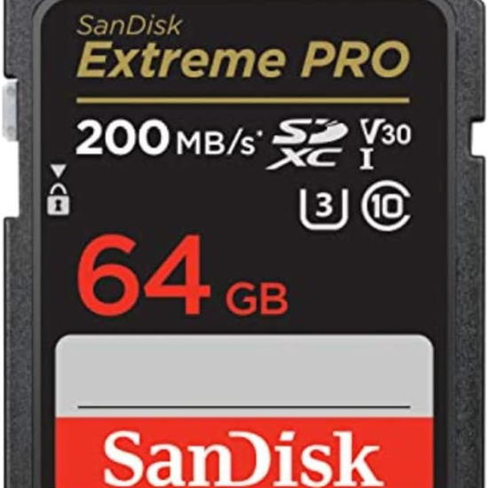 SanDisk 64GB Extreme PRO 200MB/s 4K  SDXC UHS-I Memory Card For Camera