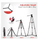 FVT-901G 79 Inch Heavy Duty Professional Camera Tripod Video Tripod with 360 Degree Fluid Head