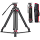 FVT-901G 79 Inch Heavy Duty Professional Camera Tripod Video Tripod with 360 Degree Fluid Head