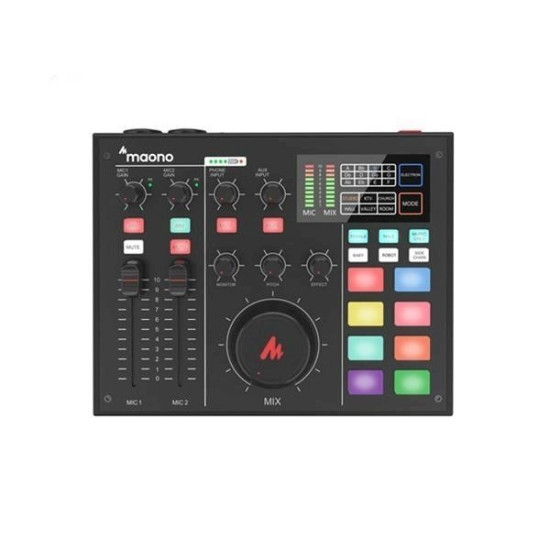 Maono Maonocaster AU-AM100 K2 Kit All-In-One Podcast Production Studio with Condenser Microphone and Headphones 
