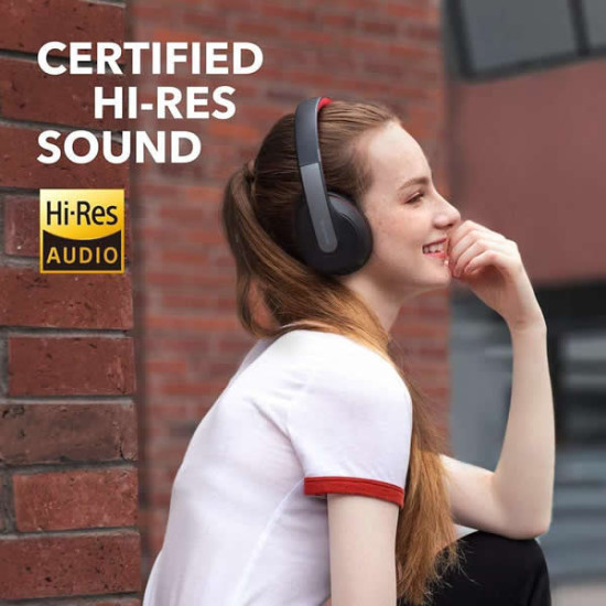 Anker Soundcore Life Q10 Wireless Bluetooth Headphones, Over Ear, Foldable, Hi-Res Certified Sound, 60-Hour Playtime, Fast USB-C Charging, Deep Bass, Aux Input, For Travel, Online Class, Home Office