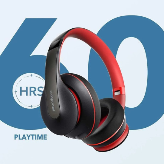 Anker Soundcore Life Q10 Wireless Bluetooth Headphones, Over Ear, Foldable, Hi-Res Certified Sound, 60-Hour Playtime, Fast USB-C Charging, Deep Bass, Aux Input, For Travel, Online Class, Home Office