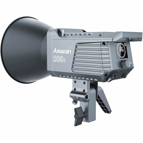 Amaran 200d LED Video Light, 200W CRI95+ TLCI96+ 65,000 lux@1m Bluetooth App Control 8 Pre-Programmed Lighting Effects DC/AC Power Supply, Made by Aputure
