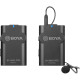 BOYA BY-WM4 Pro Wireless Lavalier Microphone System 2.4G Clip-on Interview Podcast Microphone for Smartphone DSLR Camera Camcorder PC Tiktok Youtube Vlog Recording Microphone