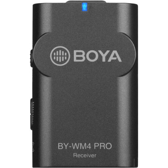 BOYA BY-WM4 Pro Wireless Lavalier Microphone System 2.4G Clip-on Interview Podcast Microphone for Smartphone DSLR Camera Camcorder PC Tiktok Youtube Vlog Recording Microphone