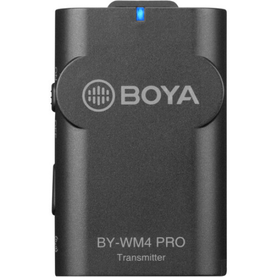 BOYA BY-WM4 Pro Wireless Lavalier Microphone System 2.4G Clip-on Interview Podcast Microphone for Smartphone DSLR Camera Camcorder PC Tiktok Youtube Vlog Recording Microphone