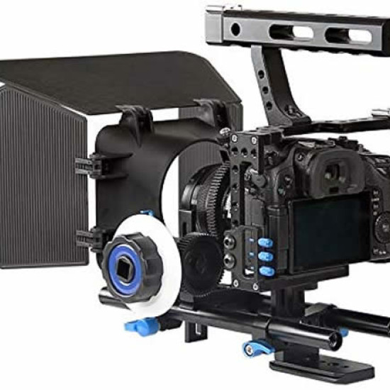 C100 Dslr Cage Kit Handheld Stabilizer Mount Rig + Matte  Box For Dslr