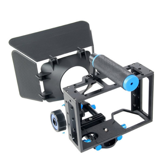 C100 Dslr Cage Kit Handheld Stabilizer Mount Rig + Matte  Box For Dslr