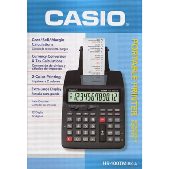 CASIO HR-100TM  12 DIGITS PRINTING CALCULATOR