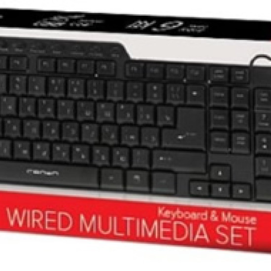 CROWN CMMK-520B WIRED MULTIMEDIA SET KEYBOARD AND MOUSE