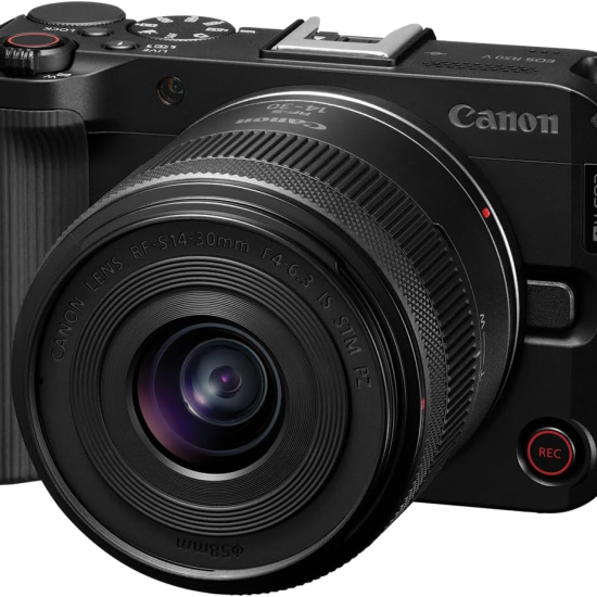 Canon EOS R50 V Mirrorless Camera with RF-S14-30mm F4-6.3 is STM PZ Lens