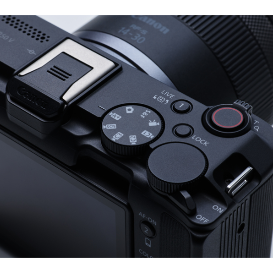 Canon EOS R50 V Mirrorless Camera with RF-S14-30mm F4-6.3 is STM PZ Lens