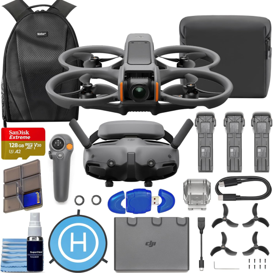 DJI Avata 2 Fly More Combo With 3 Battries + 128GB Memory Card