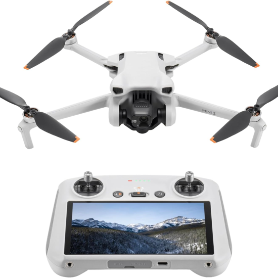 DJI Mini 3 with DJI RC remote  Drones 4K, 38-min Flight Time, up to 32800ft (10km) Video Transmission, Vertical Shooting, GPS Auto Return Integrated