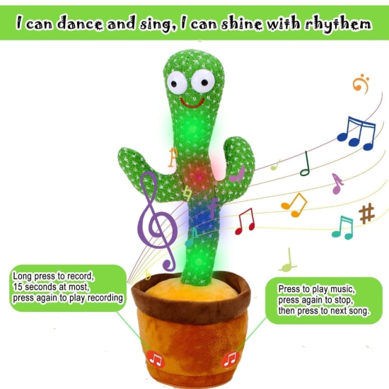  Dancing Cactus Talking Toy, Cactus Plush Toy