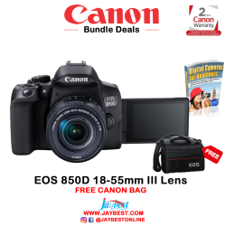 Canon EOS 850D / Rebel T8i 4k   dslr Camera 18-135mm lens  + FREE BAG AND EBOOK (BUNDLE DEAL) 
