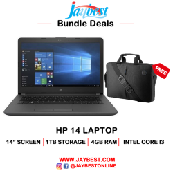 HP 240 G7   Notebook PC + FREE BAG Core i3  4GB Ram 1TB Storage 10th Gen  14inch display
