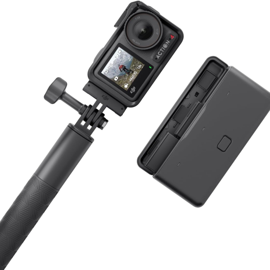 DJI Osmo Action 4 Adventure Combo, Waterproof Action Camera 4K with 1/1.3" Sensor, Stabilization, Dual Touchscreens, up to 7.5 h with 3 Batteries