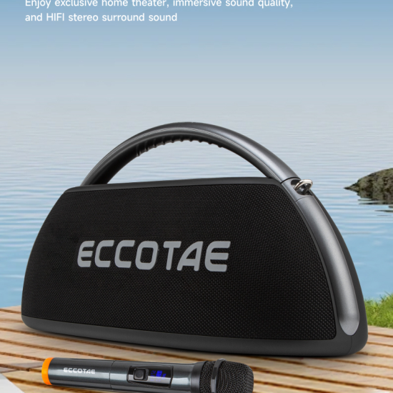 Eccotae Tk-166 IPX6 Portable Wireless Speaker