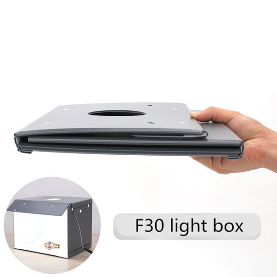 F30 Photo Studio Box Photography Backdrop 2 Panel LED Light Photo Box fold Photo