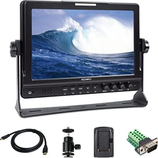 FEELWORLD FW1018 V1 10.1 Inch HDMI Camera Field Monitor IPS 1920x1200 with Peaking Focus 3 Color Tally Light 