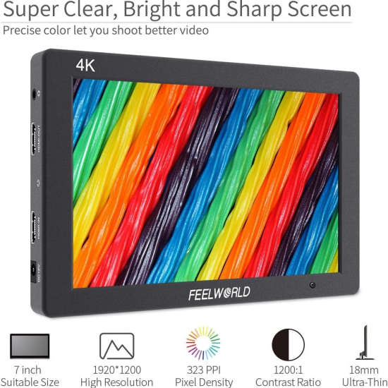 FEELWORLD T7 Plus 7 Inch IPS 4K HDMI Camera Field monitor