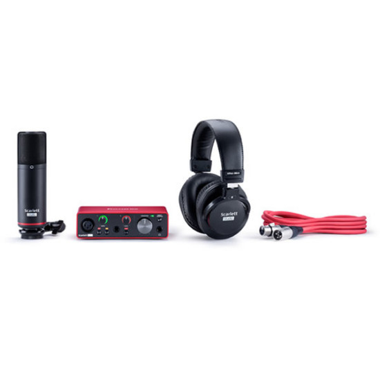 Focusrite Scarlett Solo Studio 3rd Gen USB Audio Interface Bundle for the Guitarist, Vocalist or Producer with Condenser Microphone and Headphones for Recording, Songwriting, Streaming, and Podcasting
