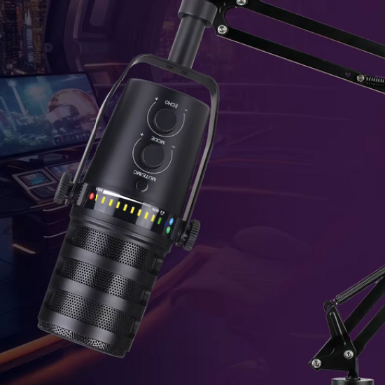 GAM-MV7 Condenser Microphone Kit with Built-in DSP Audio Processing System Can Be Used for Live Broadcast and Accompaniment