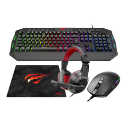 Gamenote KB501CM Gaming Keyboard, Mouse, Headphone and Mouse Pad
