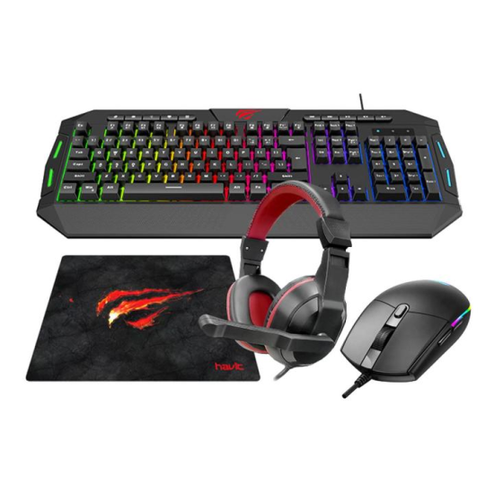 Gamenote KB501CM Gaming Keyboard, Mouse, Headphone and Mouse Pad