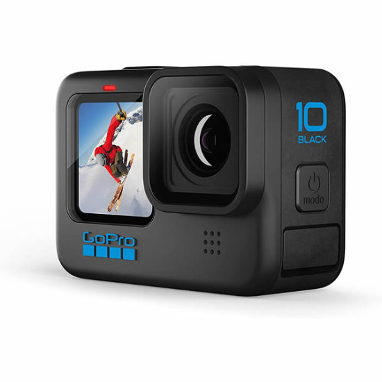 GoPro HERO10- Waterproof Action Camera with Front LCD and Touch Rear Screens, 5.3K60 Ultra HD Video, 23MP Photos, 1080p Live Streaming, Webcam, Stabilization