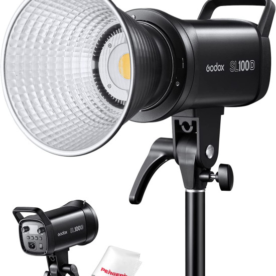 Godox SL100D Bowens Mount LED Video Light, 100W CRI96+ TLCI97+ 5600K