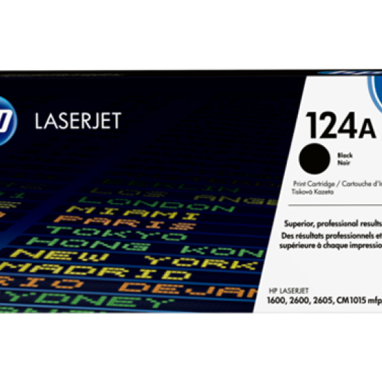 HP 124A BLACK ORIGINAL LASERJET TONER CARTRIDGE(Q6001A) 