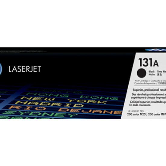 HP 131A BLACK ORIGINAL LASERJET TONER CARTRIDGE, CF210A