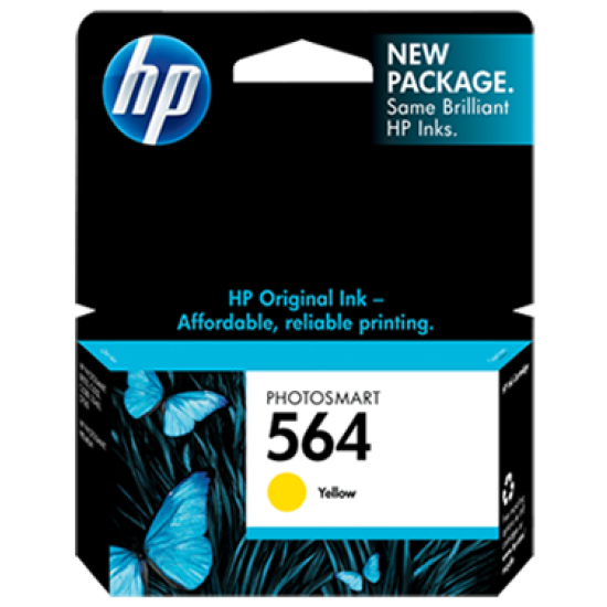 HP 564 YELLOW ORIGINAL INK CARTRIDGE(CB320WN) 