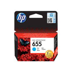 HP 655 CYAN ORIGINAL INK ADVANTAGE CARTRIDGE(CZ110AE) 