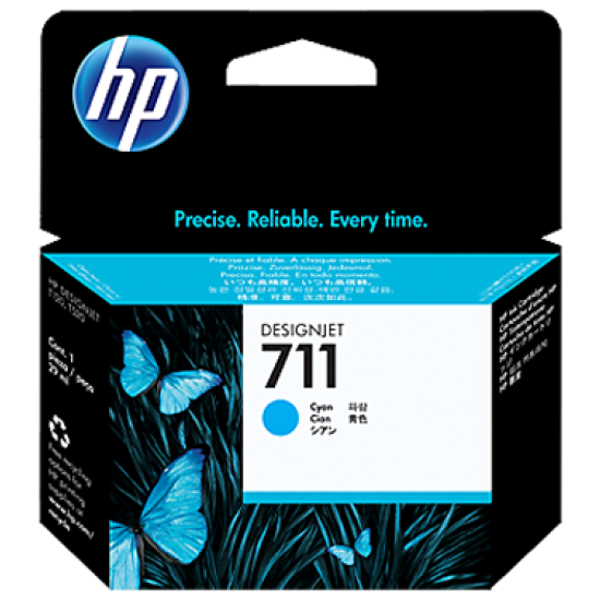HP 711 Cyan Ink Cartridge(CZ130A)