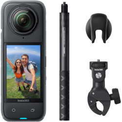 Insta360 X4 Motorcycle Bundle- 8K Waterproof 360 Action Camera, 4K Wide-Angle Video, Invisible Selfie Stick, Removable Lens Guards, 135 Min Battery Life, AI Editing, Stabilization