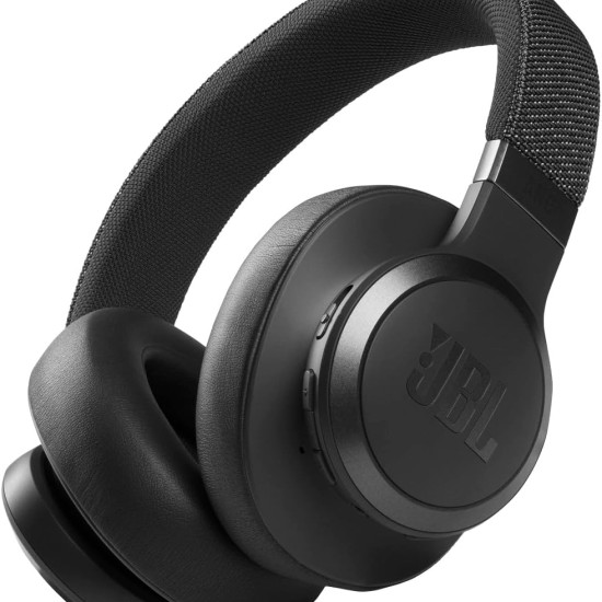 JBL Live 660NC - Wireless Over-Ear Noise Cancelling Headphones with Long Lasting Battery and Voice Assistant - Black, Medium Style:Headphones