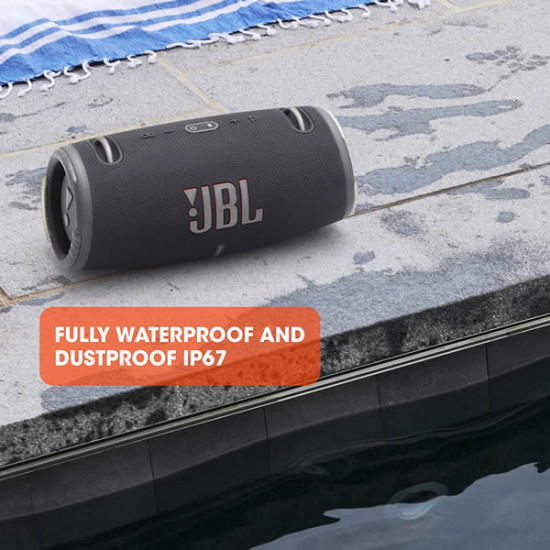 JBL Xtreme 3 - Portable Bluetooth Speaker, Powerful Sound and Deep Bass, IP67 Waterproof, 15 Hours of Playtime, Powerbank, JBL PartyBoost for Multi-speaker Pairing