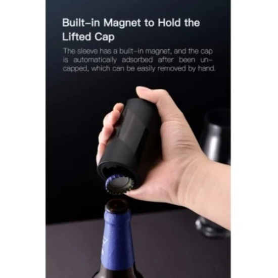 Beer Bottle Opener With Magnetic Cap Catcher